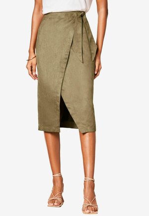 REGULAR FIT - A-line skirt - khaki green