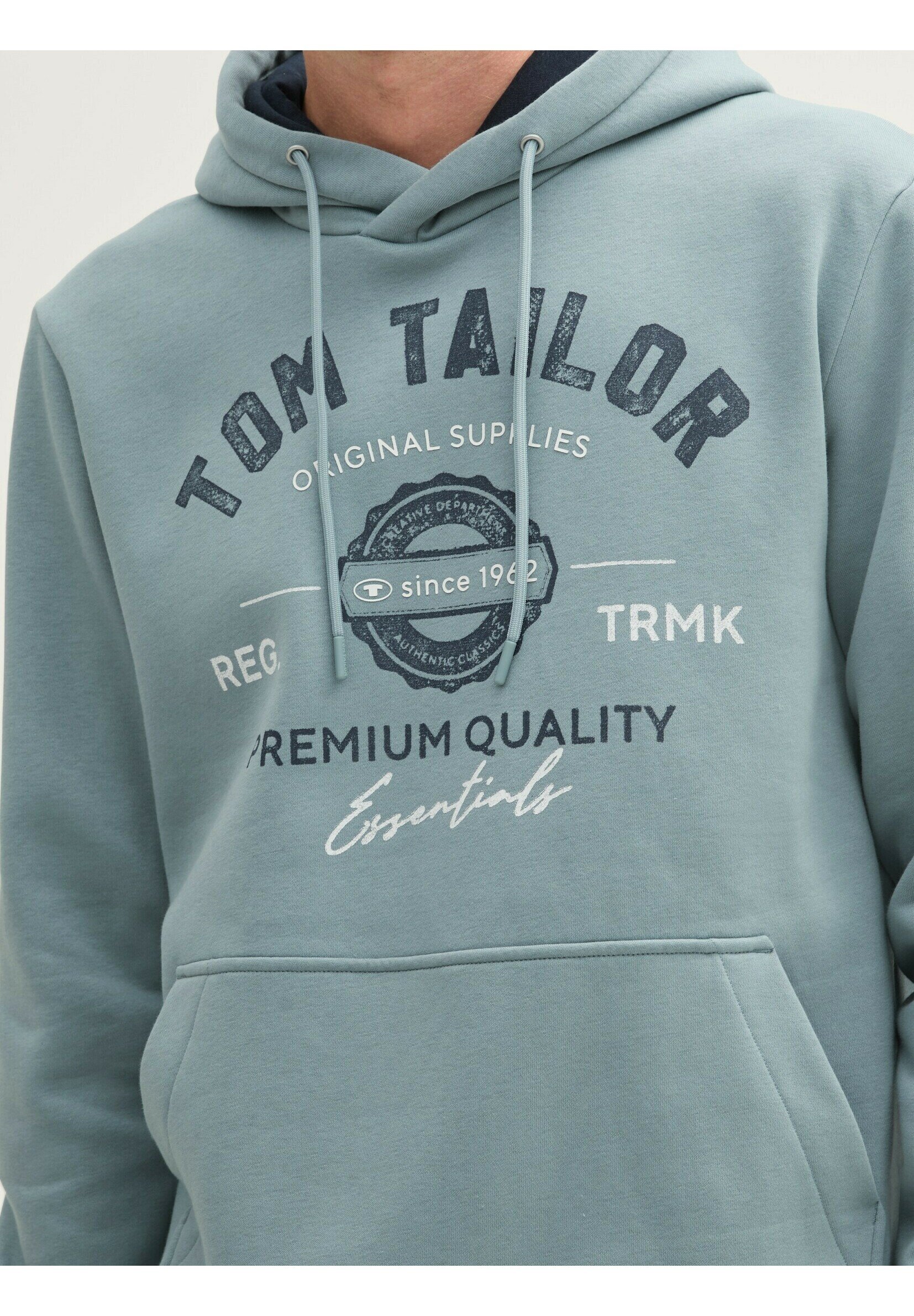Felpa Con Cappuccio TOM TAILOR Denim Uomo Con Stampa – Vestibilità Regolare, Morbida, Lavabile A 40°