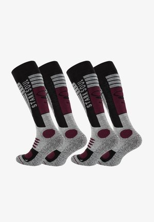 Stark Soul 2 PAAR MIT SPEZIALPOLSTERUNG - Chaussettes - grau schwarz bordaux