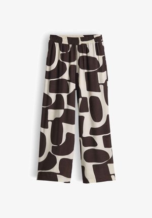 OPUS PANTS, WIDE FIT HIGH RISE - Stoffhose - coffee bean