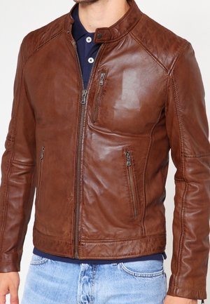 Leren jas - cognac
