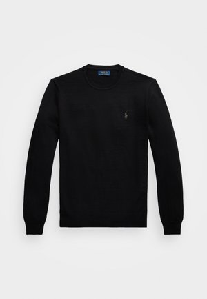 Polo Ralph Lauren SLIM FIT WASHABLE WOOL CREWNECK JUMPER  - Strikkegenser - black