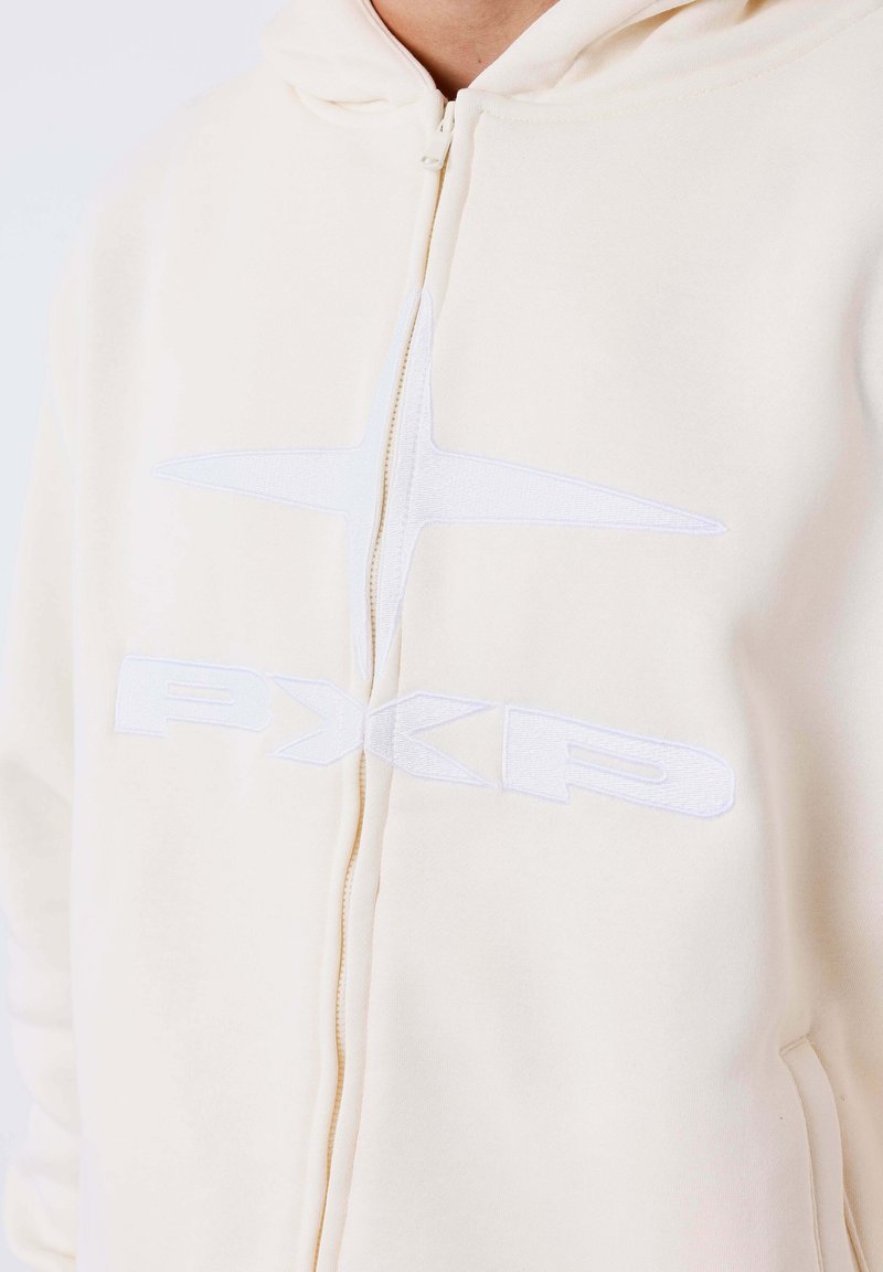 Sweat à Capuche Beige Oversize Pour Hommes Avec Fermeture Éclair | Martin Valen