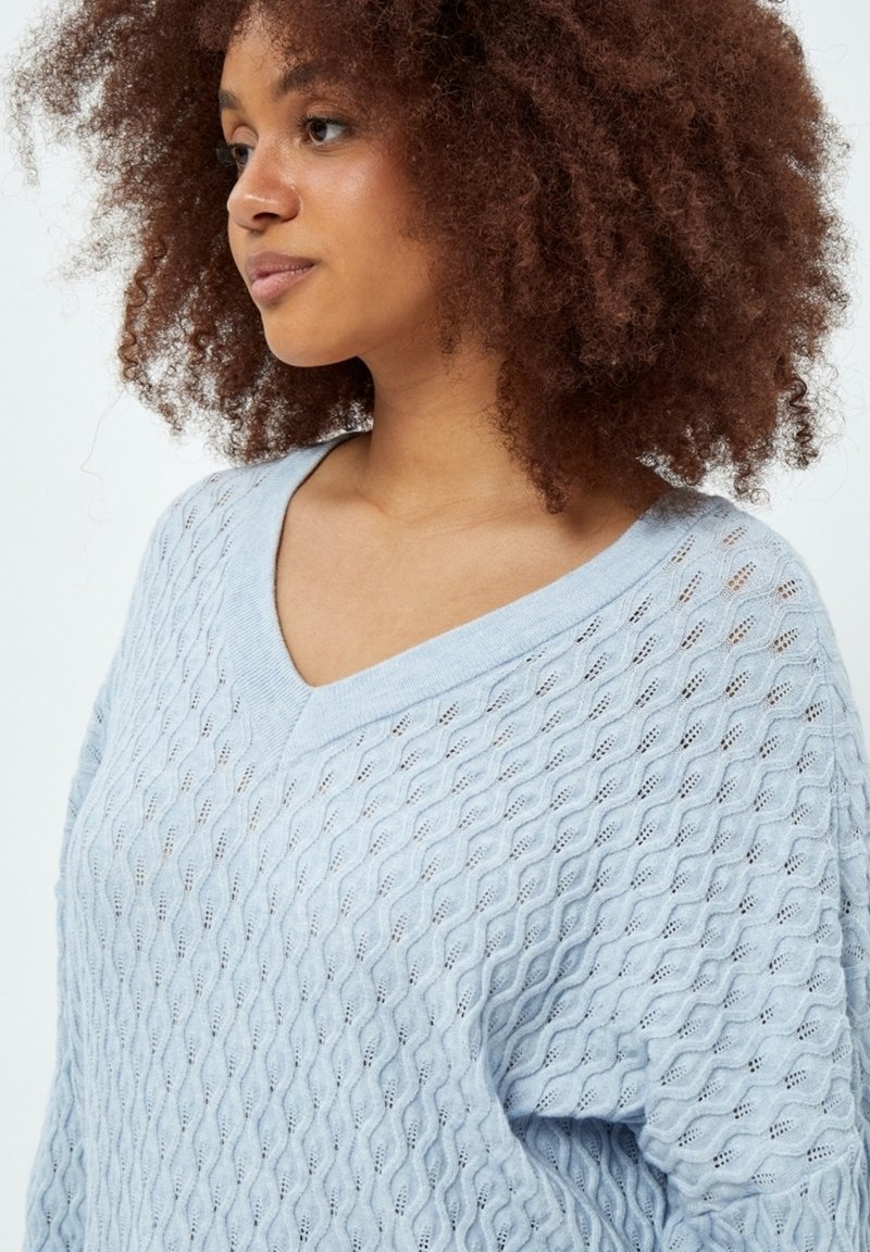 Damen Strickjacken | PEPPERCORN ROSALIA Strickpullover skyway blue melange/hellblau-meliert - AQ22558 Damen Strickjacken | PEPPERCORN ROSALIA Strickpullover skyway blue melange/hellblau-meliert - AQ22558