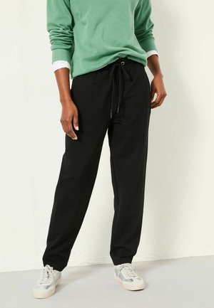 REGULAR FIT - BARREL PONTE  - Tracksuit bottoms - black