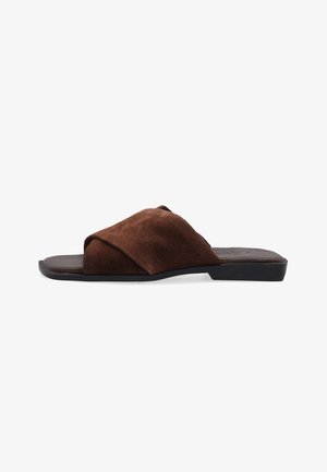 VENEZIA, SLIPPERS - Pantolette flach - dark brown