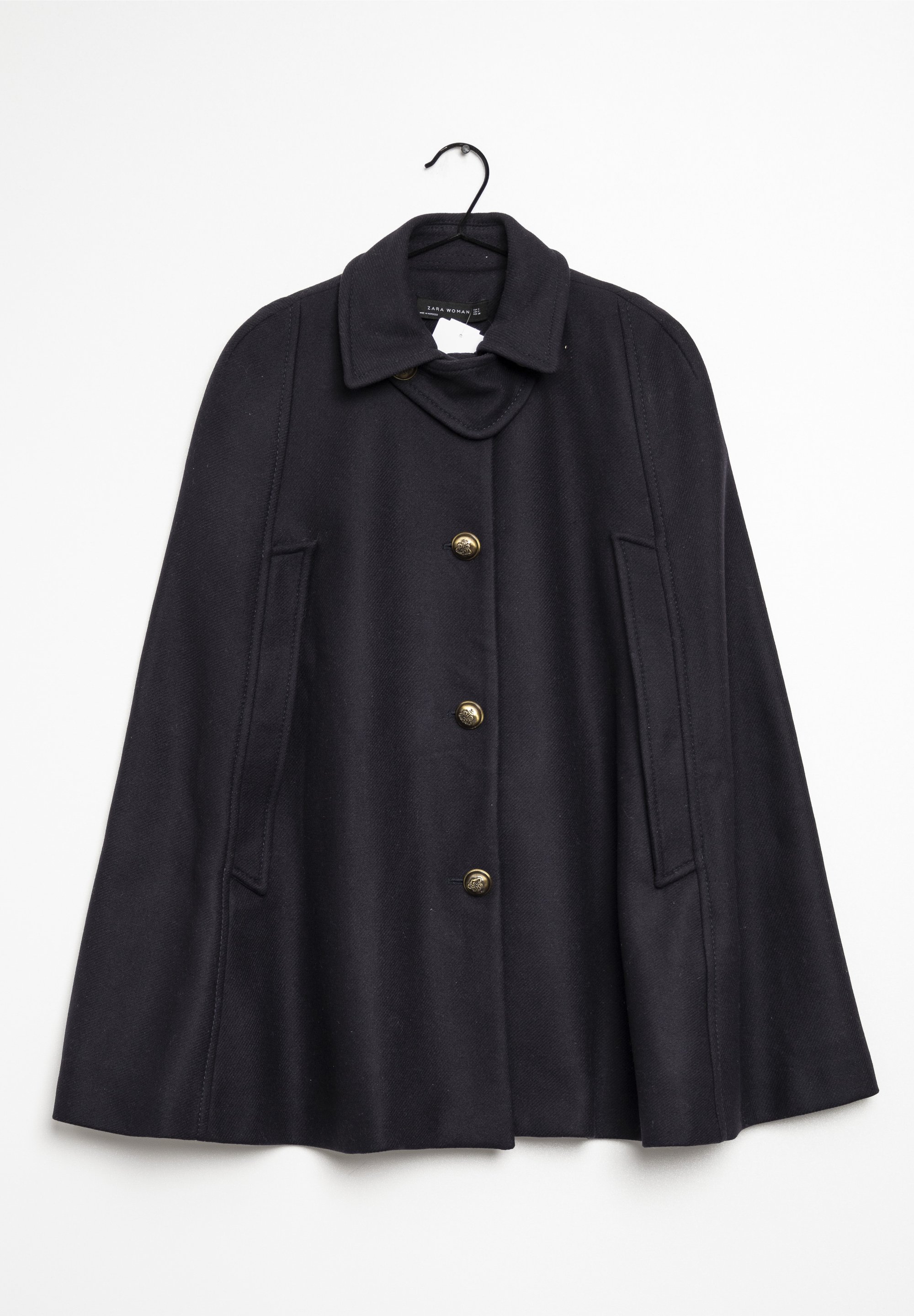 Zara Cape Noire Manteau Manteau Cape Noire Femme Cape En Laine Zara Noir Taille XL International En  Laine 28107191