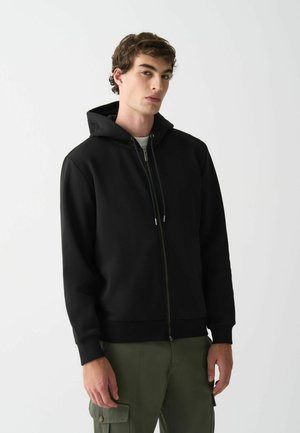 Felpa con zip - black