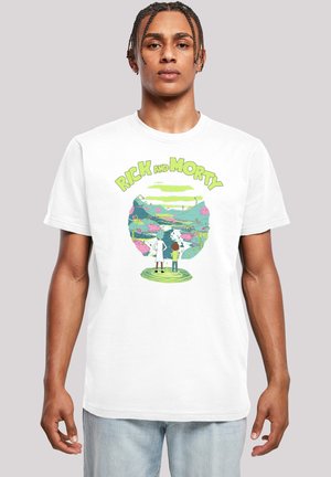 F4NT4STIC RICK AND MORTY PORTAL - Camiseta estampada - white