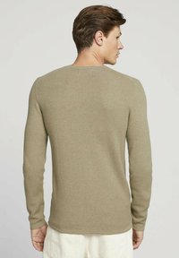 TOM TAILOR DENIM Strickpullover - soft pale khaki melange