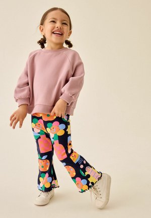 Next, REGULAR FIT - PRINTED RIBBED FLARE LEGGING - Püksid - navy ladybird