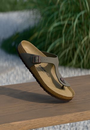 GIZEH UNISEX - T-bar sandals - stone