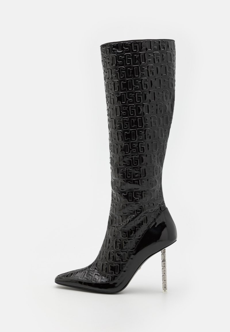 GCDS - MONOGRAM LOGO CHAIN BOOTS UNISEX - Bottes - black, Agrandir
