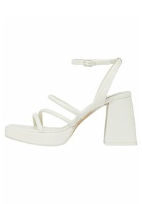 Stradivarius Sandály na vysokém podpatku - off-white