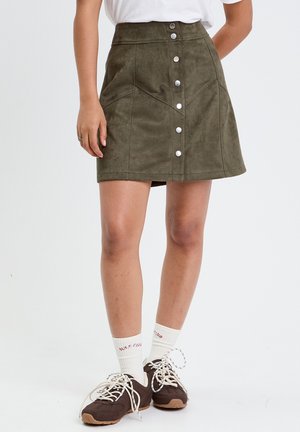 KURZER IN OPTIK - A-Linien-Rock - vert kaki