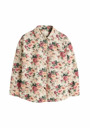 Laura Ashley, REGULAR FIT - ALL OVER ELLENBOROUGH FLORAL PRINTED DENIM SHACKET - Denim jacket - cream