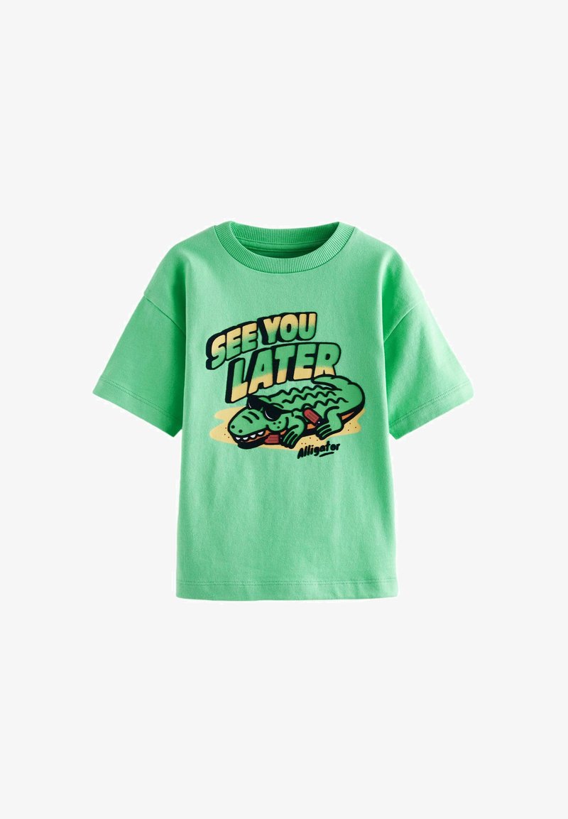 Next SHORT SLEEVE CHARACTER - T-Shirt print - green alligator