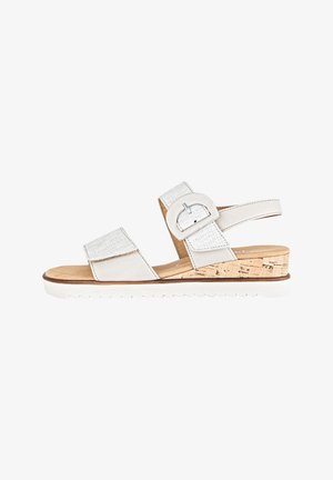 Sandalen met plateauzool - blanc