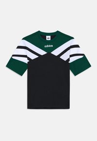 adidas Originals TEE UNISEX - Marškinėliai su spaudiniu - black/collegiate green