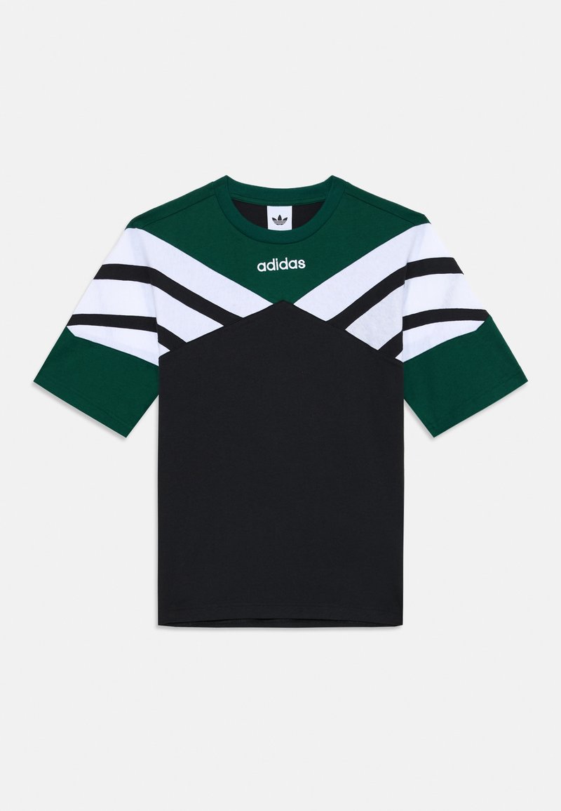 adidas Originals TEE UNISEX - T-shirt estampada - black/collegiate green