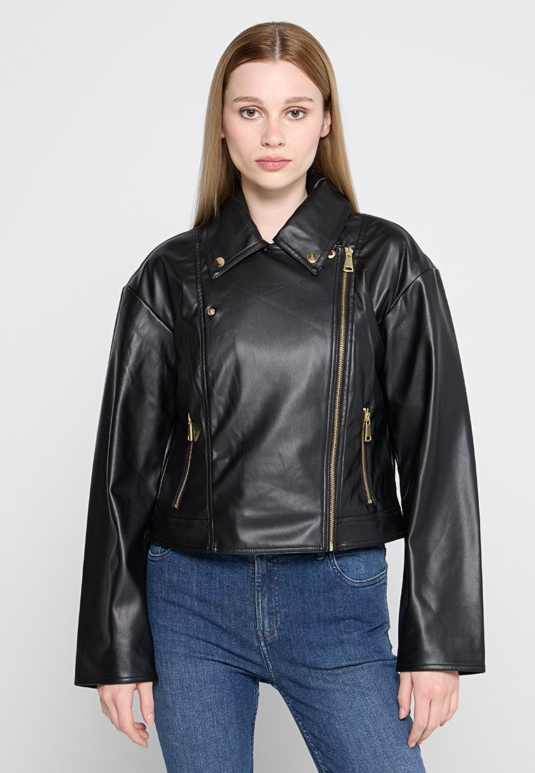 Vero Moda Imitatieleren jas zwart