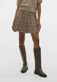 Vero Moda VMELLIE MITTLERE TAILLE - Jupe trapèze - silver mink