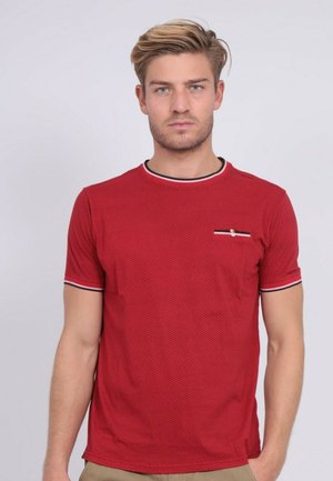 COL ROND MOTIFS NERFO - T-shirt basique - rouge