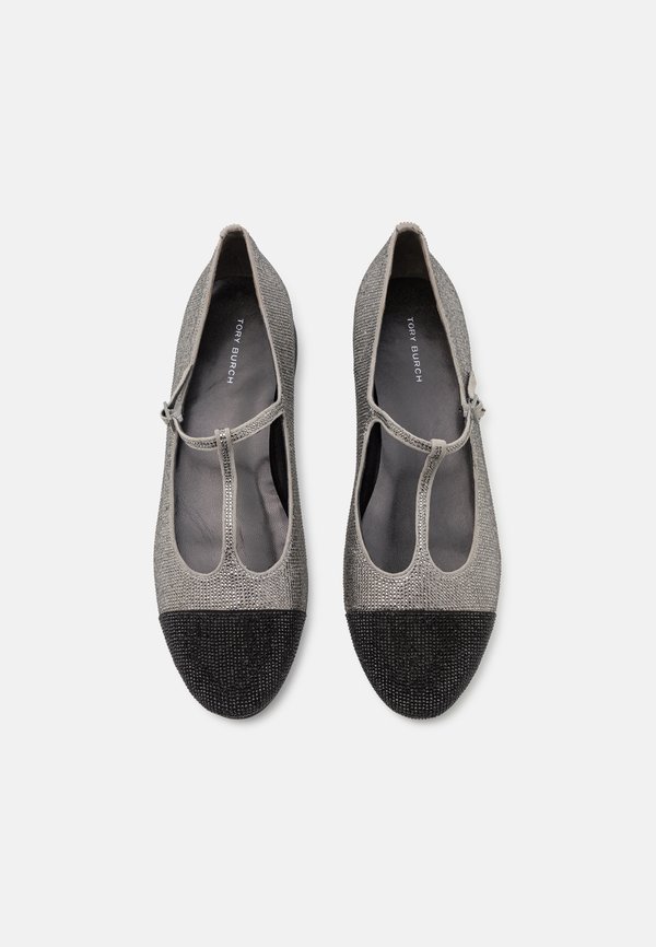 STRAP PAVE HEEL BALLET - Ankle strap ballet pumps4