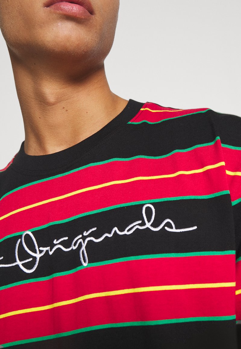 Karl Kani RETRO STRIPE TEE UNISEX - T-shirt imprimé - rose