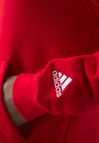 adidas Sportswear ESSENTIALS LINEAR - Pulover s kapuco - better scarlet