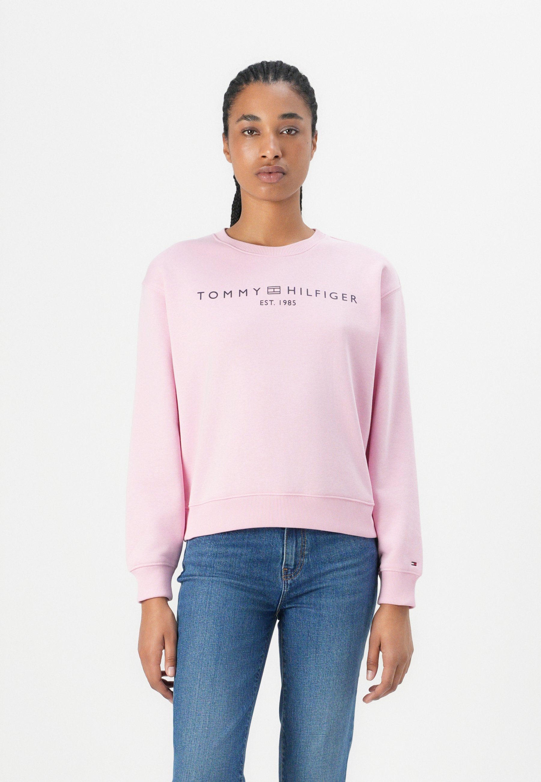 Graphic Sweatshirt Logo Crew Tommy Hilfiger Signature Crew Neck