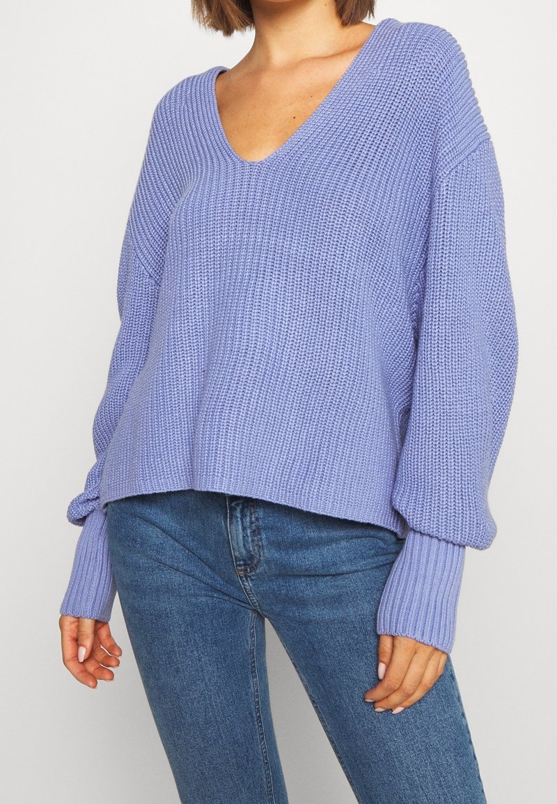 Monki Stickad tröja - blue