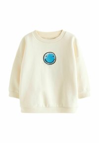 Next - PRINTED  - Sweatshirt - ecru white smile Miniaturebillede 1