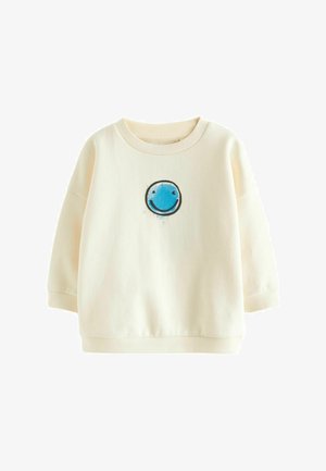 Next PRINTED - Felpa - ecru white smile