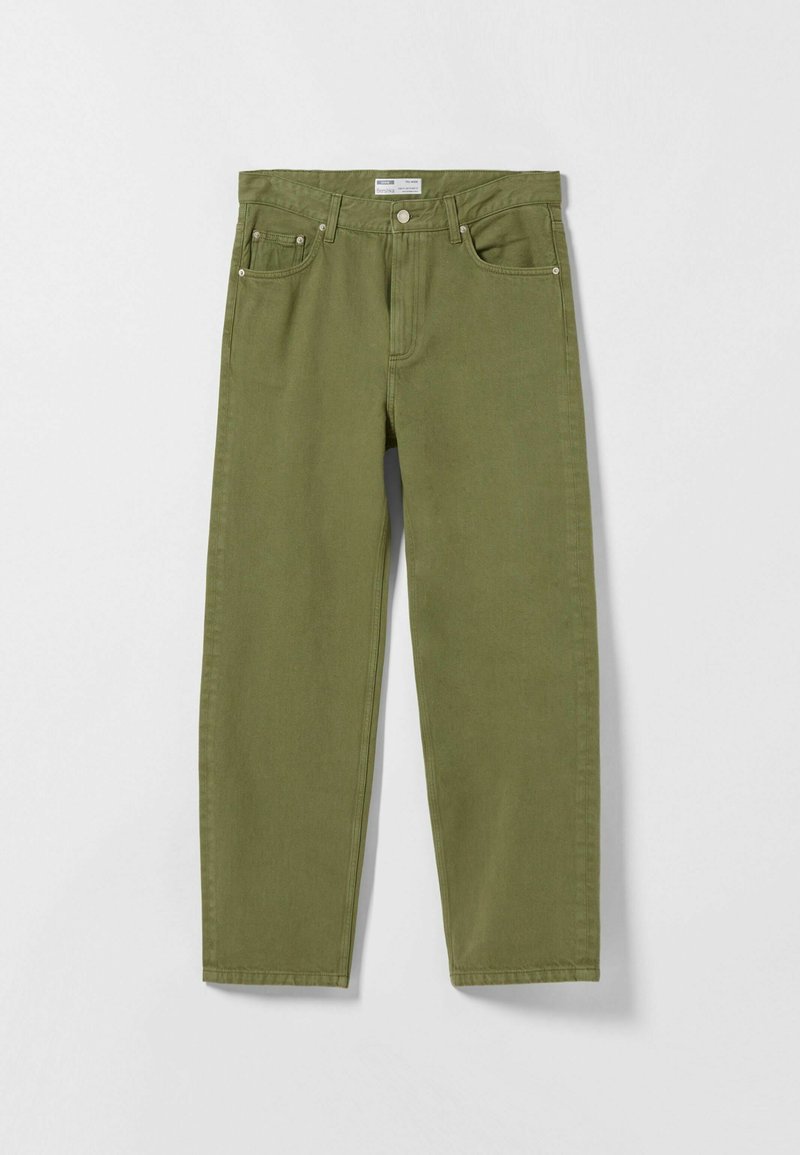 Bershka Straight leg jeans kaki Bershka Straight leg jeans kaki