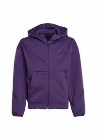 adidas Sportswear Majica s kapuljačom i patentnim zatvaračem - aurora plum/aurora black
