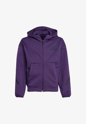adidas Sportswear Majica s kapuljačom i patentnim zatvaračem - aurora plum/aurora black