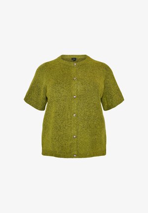 Zizzi, STRICKJACKE MIT KURZEN ÄRMELN - Kardigán - grün