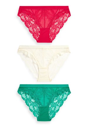 3 PACK - Alushousut - red green cream