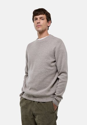 PULL COL ROND EN ET - Pullover - beige clair melange