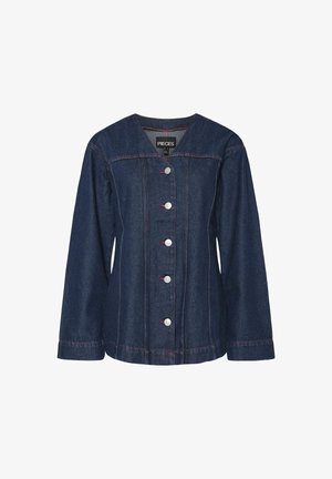 Zinātnes jaka ar tumši zilu audumu, sudraba pogām un sarkaniem diegiem. Tam ir apaļa kakla izgriezums un garas piedurknes ar brīvu piegriezumu.