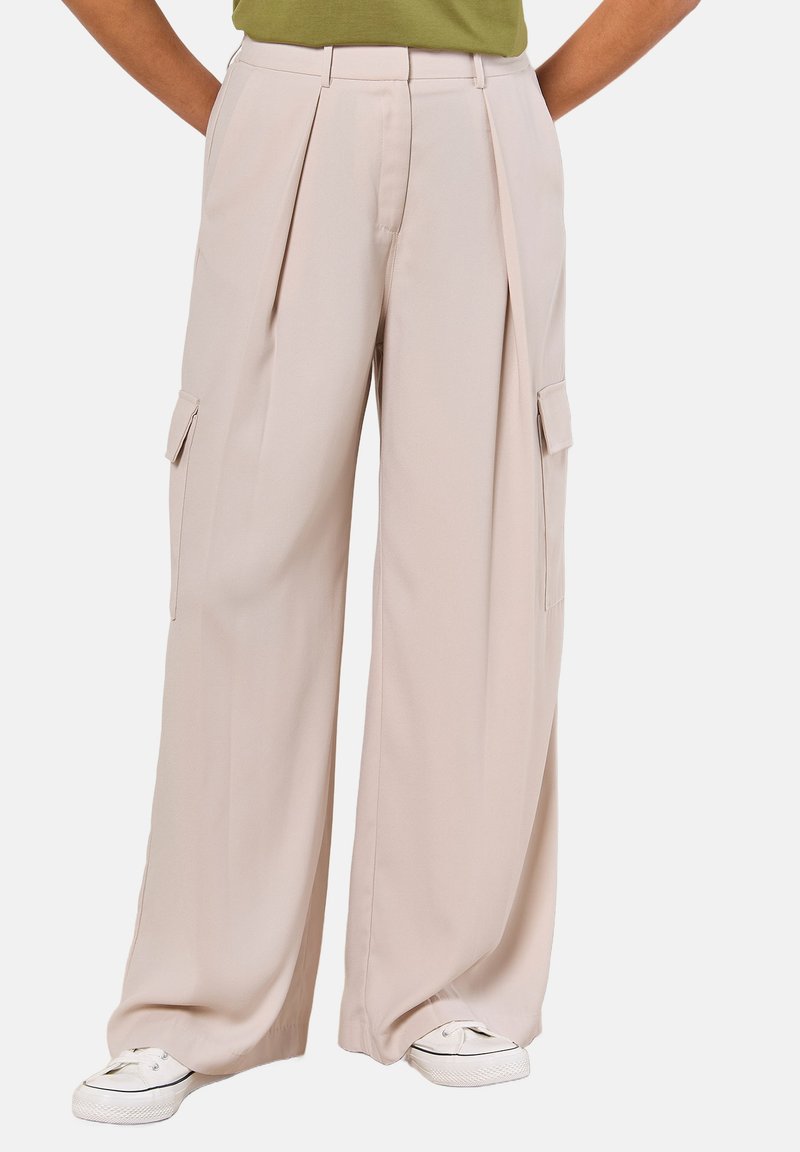 Apricot APRICOT WIDE LEG FLUID CARGO TROUSERS - Cargohose - stone