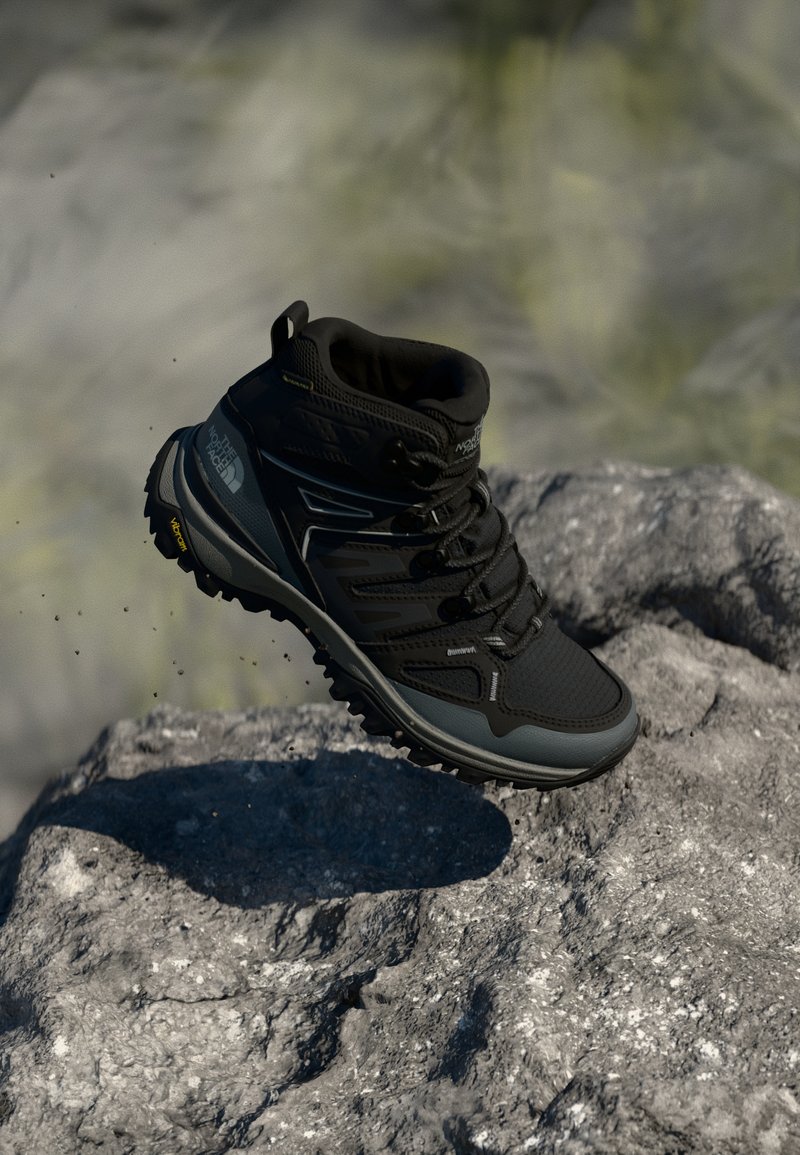 The North Face HEDGEHOG MID GORE TEX - Hiking shoes - tnf black asphalt grey