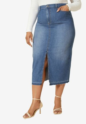 REGULAR FIT - Džinsa auduma svārki - blue