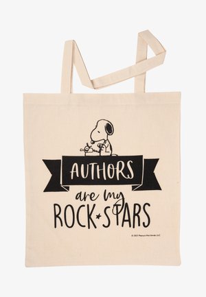 Snoopy, THE PEANUTS SNOOPY AUTHORS ARE MY ROCK STARS - Shopping bag - beige