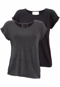 Unausgewählt, schwarz-gemustert+schwarz-uni
