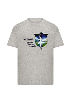 THE MAN WHO FELL TO EARTH DAVID BOWIE - Print T-shirt - heather grey