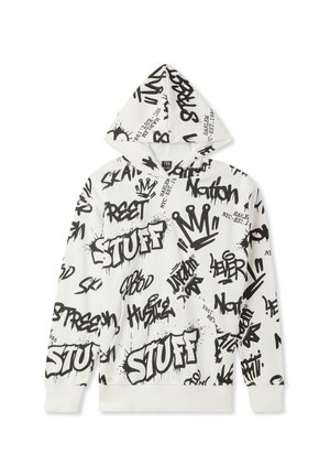 Felpa con cappuccio - bianco lana