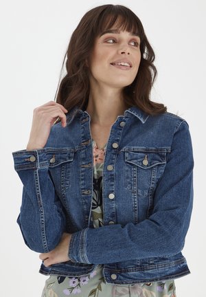 Fransa FRVOCUT - Giacca di jeans - glossy blue denim