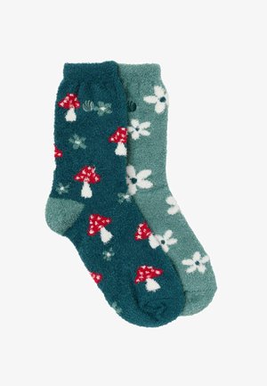 FatFace, 2 PAIRS OF FLUFFY TOADSTOOL SOCKS - Chaussettes - teal blue